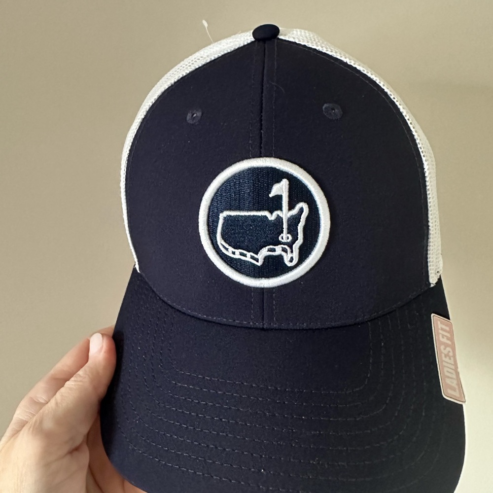 Navy and White Golf Cap
